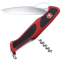 Ніж складаний, мультитул Victorinox Rangergrip 63 One Hand (130мм, 5 функцій), червоно-чорний 0.9523.M