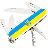 Ніж складаний, мультитул Victorinox Spartan Ukraine Герб (91мм, 12 функцій), жовто-блакитний 1.3603.7R4