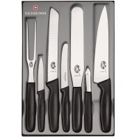 Набір кухонних ножів Victorinox (7 предметів), чорний 5.1103.7