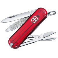 Ніж складаний, мультитул Victorinox Classic Vx Colors (58мм, 7 функцій), з чохлом, червоний 0.6223.Т