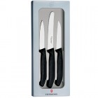 Набір кухонних ножів Victorinox Swissclassic (лезо: 80/80/100мм), чорний 6.7113.3G