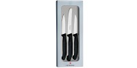 Набір кухонних ножів Victorinox Swissclassic (лезо: 80/80/100мм), чорний 6.7113.3G