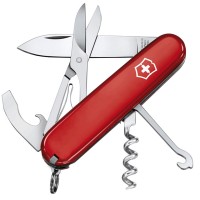 Ніж складаний, мультитул Victorinox Compact (91мм, 15 функцій), червоний 1.3405