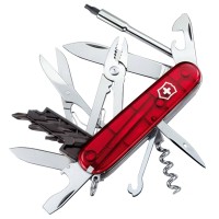 Ніж складаний, мультитул Victorinox Cybertool (91мм, 34 функції), червоний прозорий. 1.7725.T