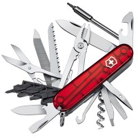 Ніж складаний, мультитул Victorinox Cybertool (91мм, 41 функція), червоне прозоре. 1.7775.T