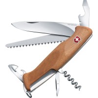 Ніж складаний, мультитул Victorinox Rangerwood 55 (130мм, 10 функцій), дерево 0.9561.63