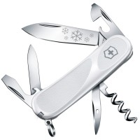 Ніж складаний, мультитул Victorinox Evogrip 10 White Christmas (85мм, 13 функцій), білий 2.3803.C77