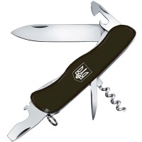 Ніж складаний, мультитул Victorinox Nomad Ukraine Герб (111мм, 11 функцій), чорний 0.8353.3R7