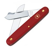 Ніж складаний, садовий Victorinox (100мм, 2 функції), червоний 3.9045