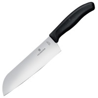 Ніж кухонний, побутовий Victorinox Swissclassic Santoku (170мм), чорний 6.8503.17