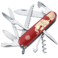 Ніж складаний, мультитул Victorinox Huntsman Year Of The Rooster (91мм, 15 функцій), червоний 1.3714.E