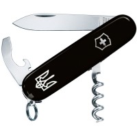 Ніж складаний, мультитул Victorinox Waiter Ukraine (84мм, 9 функцій), чорний 0.3303.3R1