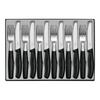 Набір кухонний Victorinox SwissClassic Table Set (6 ножів, 6 вилок), чорний 6.7833.12