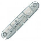 Накладка на ручку ножа with Logo Victorinox (91мм), передня, прозора срібляста C3607.T3