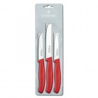Набір кухонний Victorinox Swissclassic Paring Set (80, 80, 110мм), червоний, блістер 6.7111.3