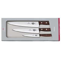 Набір кухонних ножів Victorinox Wood Carving Set (120, 190, 220мм), дерево під. коробці 5.1050.3G