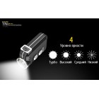 Ліхтар Nitecore TINI (Cree XP-G2 S3 LED, 380 люмен, 4 режими, USB), сірий