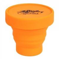 Склянка складна силіконова з кришкою Tramp 180ml orange