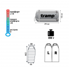 Спальний мішок Tramp Mersey оранж / сірий L