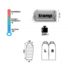Спальний мішок Tramp Siberia 7000 чорно/оранж L